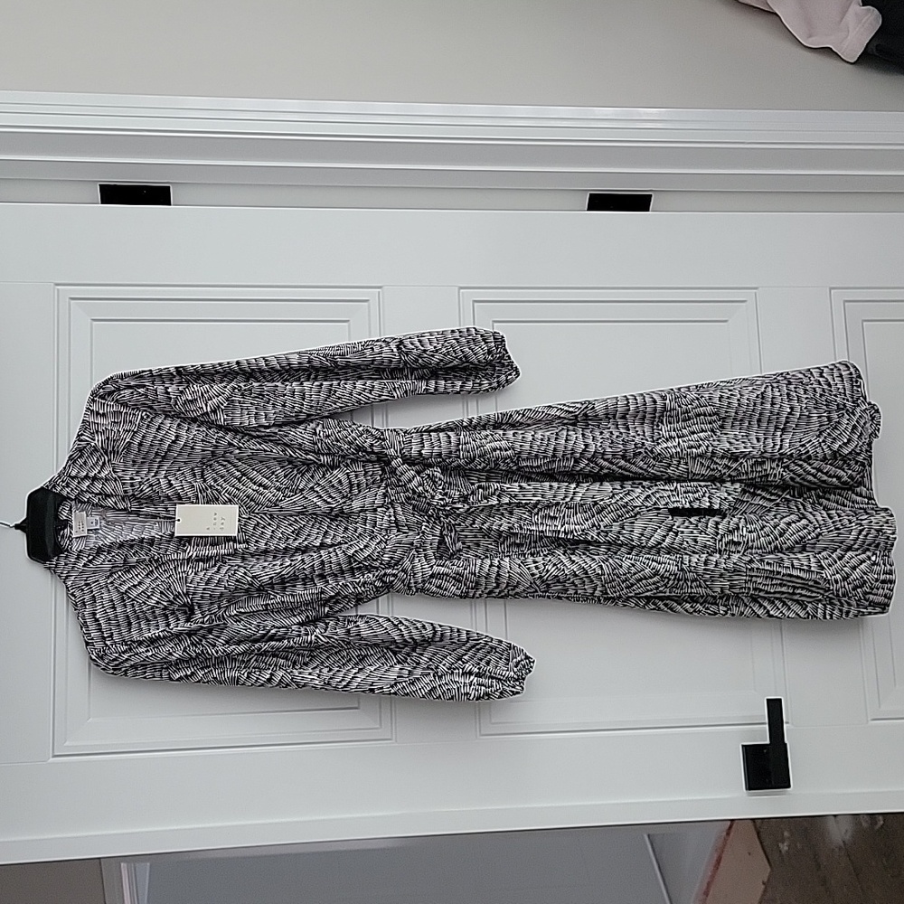 Wrap style midi dress